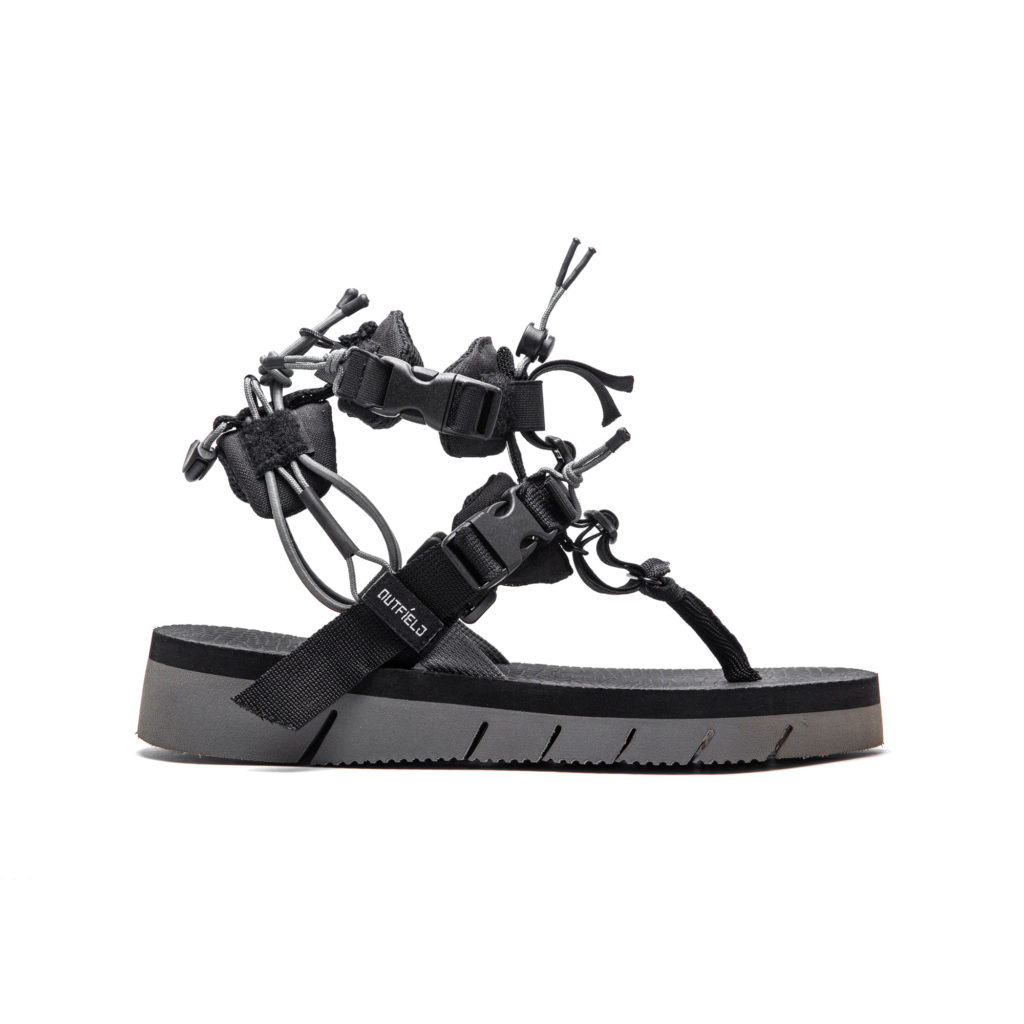 Apollo sandals: black upper and rubbers + white massive sole [Model 2 ...